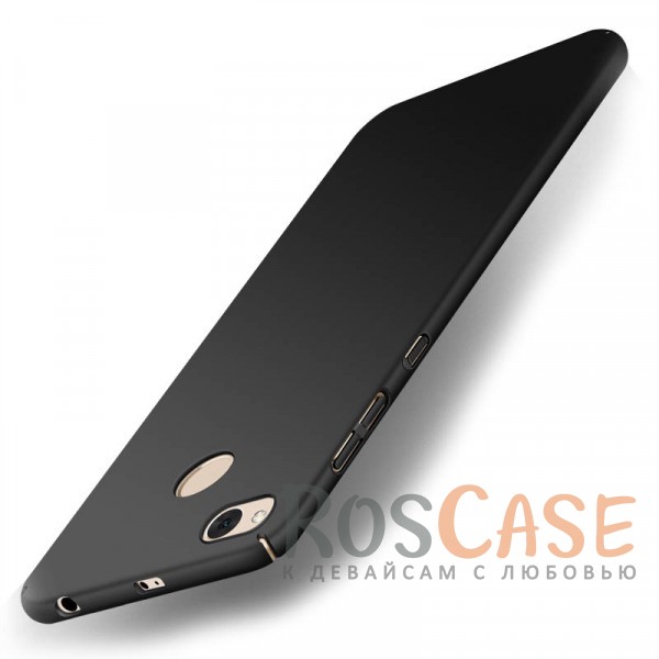 Фотография Черный Тонкий матовый пластиковый чехол с защитой всех граней для Xiaomi Redmi 4X