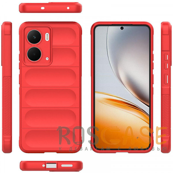 Фото Красный Flex Silicone | Противоударный чехол для Realme P3 5G / Neo 7X с защитой камеры и микрофиброй