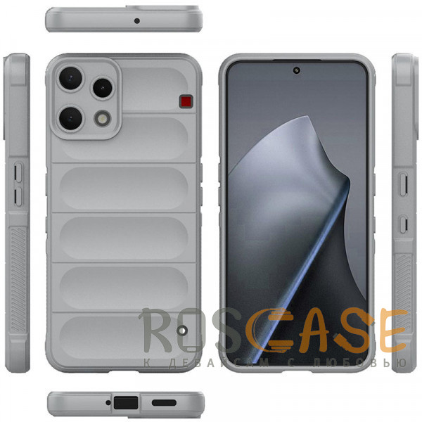 Фото Серый Flex Silicone | Противоударaный чехол для Nothing Phone 3a Lite с защитой камеры и микрофиброй