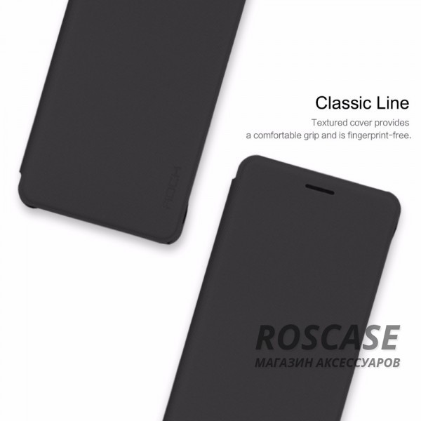 Изображение Черный / Black Премиальный чехол-книжка Rock Veena с фактурным олеофобным покрытием для Samsung N935 Galaxy Note Fan Edition