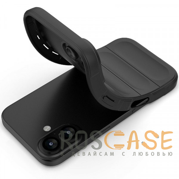 Фотография Черный Flex Silicone | Противоударный чехол для iPhone 17 с защитой камеры и микрофиброй