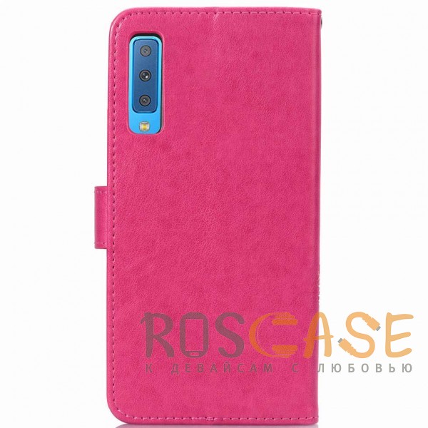 Изображение Розовый Чехол-книжка с узорами на магнитной застёжке для Samsung A750 Galaxy A7 (2018)