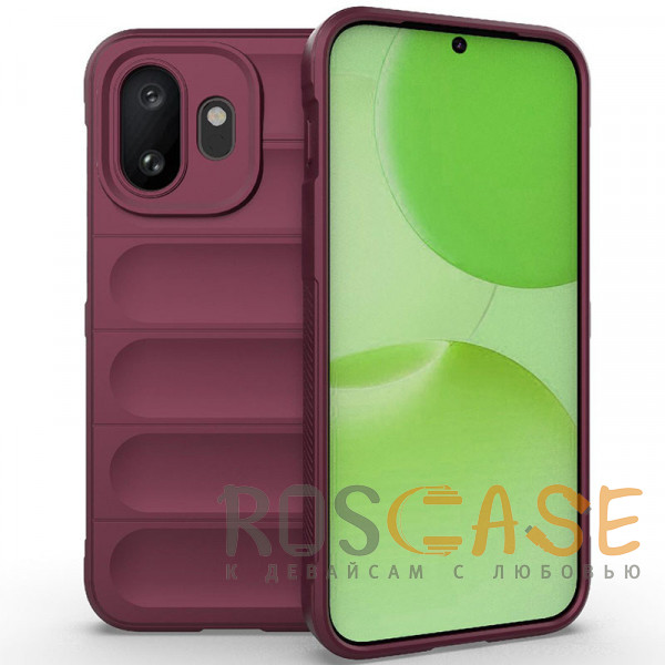 Фото Бордовый Flex Silicone | Противоударный чехол для OnePlus 15T с защитой камеры и микрофиброй