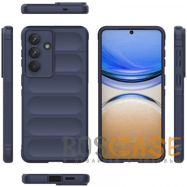 Фото Темно-синий Flex Silicone | Противоударный чехол для Samsung Galaxy S26 Plus с защитой камеры и микрофиброй