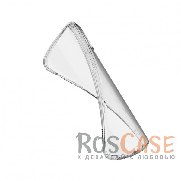 Фотография Серый Прозрачный ультратонкий силиконовый чехол-накладка с дополнительной защитой камеры и клавиш для Apple iPhone X
