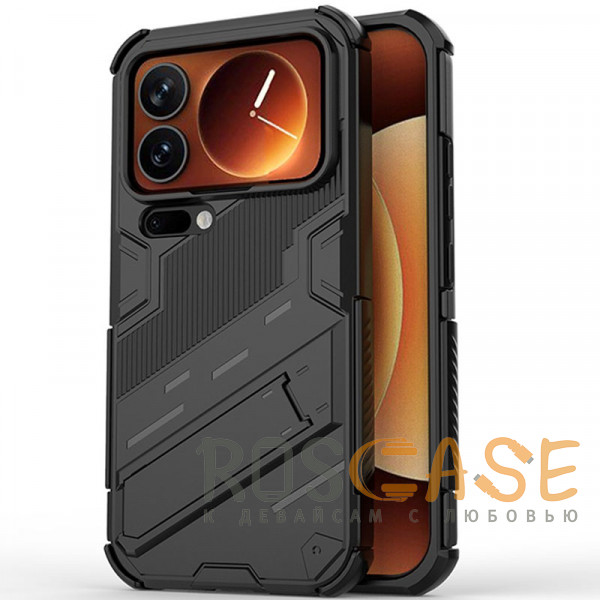 Фото Черный Megatron | Противоударный чехол-подставка для Xiaomi Mi 17 Pro 5G с защитой камеры