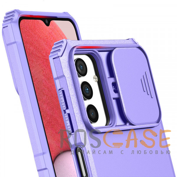 Изображение Фиолетовый CamShield Holder | Противоударный чехол-подставка для Samsung Galaxy A13 / A04s с защитой камеры