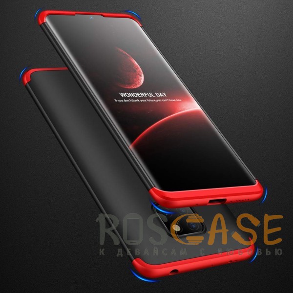 Фото Черный / Красный GKK LikGus 360° | Двухсторонний чехол для Huawei Mate 20 с защитными вставками
