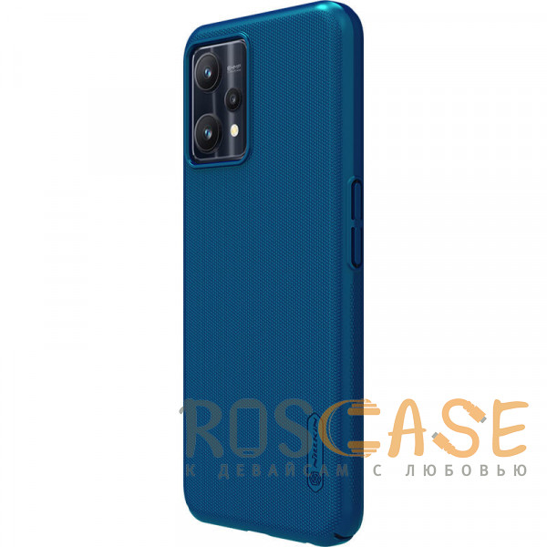 Изображение Синий Nillkin Super Frosted Shield | Матовый пластиковый чехол для Realme 9 Pro 5G, Realme Q5 5G