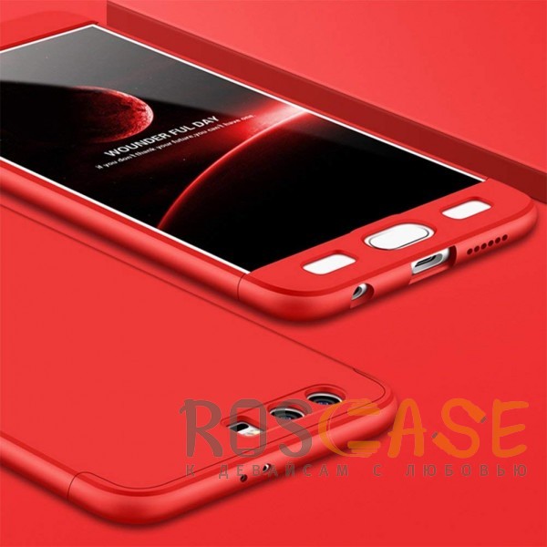 Фото Красный GKK LikGus 360° | Двухсторонний чехол для Huawei Honor 9 с защитными вставками