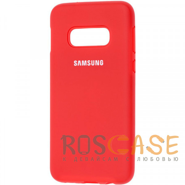 Фото Красный Чехол Silicone Cover для Samsung Galaxy S10 E (full protective)
