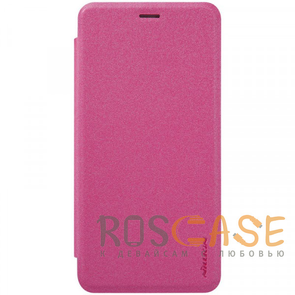 Фотография Розовый Nillkin Sparkle | Кожаный чехол-книжка для Meizu Pro 6 Plus