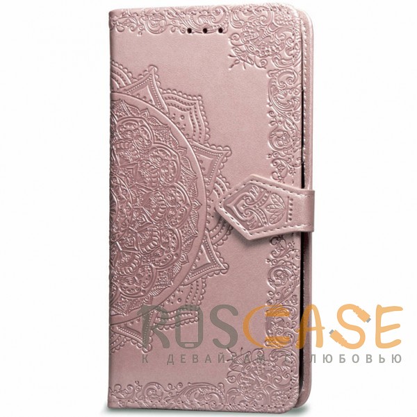 Фото Розовый Thornapple | Чехол-книжка с узорами на магнитной застёжке для Xiaomi Redmi 6A
