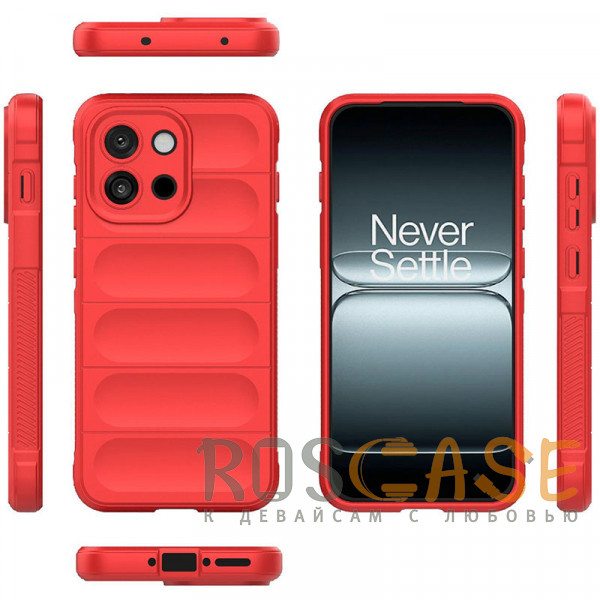 Фото Красный Flex Silicone | Противоударный чехол для OnePlus 13T / 13S с защитой камеры и микрофиброй