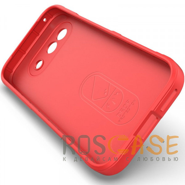 Изображение Красный Flex Silicone | Противоударный чехол для Google Pixel 9a с защитой камеры и микрофиброй