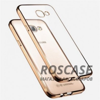 

Силиконовый чехол для Samsung A310F Galaxy A3 (2016) с глянцевой окантовкой (Золотой)
