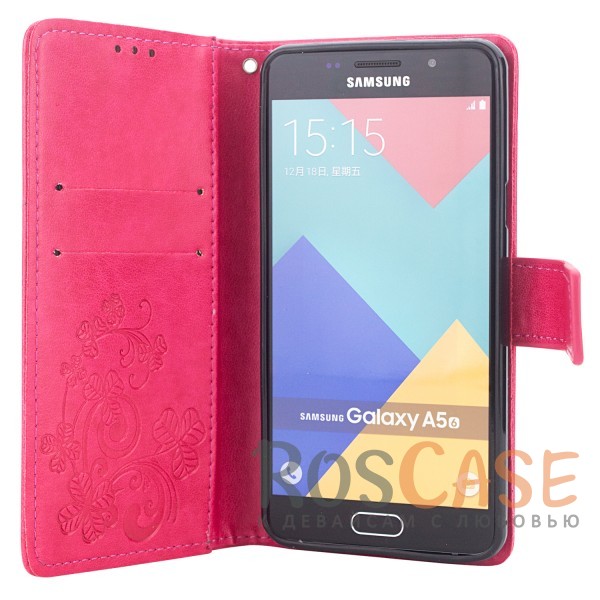 Изображение Розовый Чехол-книжка с узорами на магнитной застёжке для Samsung A510F Galaxy A5 (2016)