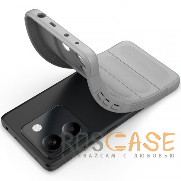 Фотография Серый Flex Silicone | Противоударный чехол для Xiaomi Poco M7 Pro 5G с защитой камеры и микрофиброй