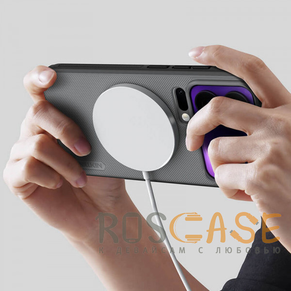 Изображение Серый Nillkin Super Frosted Shield Magnetic | Полупрозрачный чехол с поддержкой Magsafe для Xiaomi Mi 17 Pro