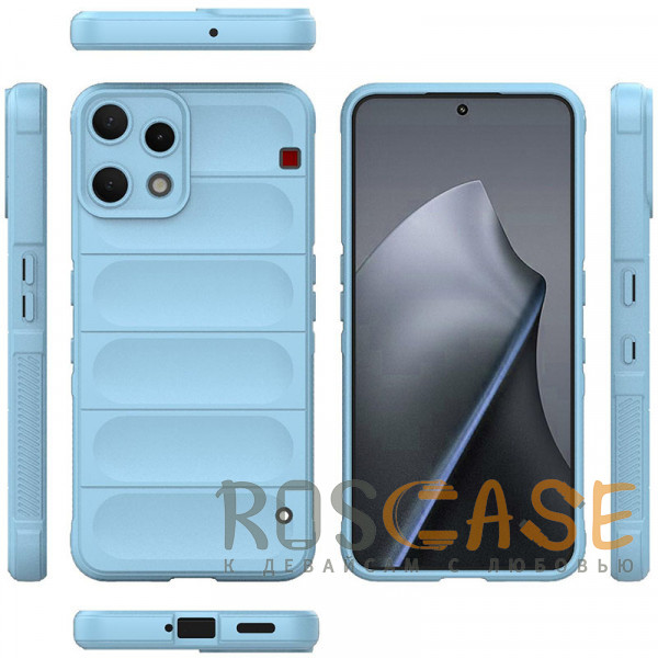 Фото Голубой Flex Silicone | Противоударaный чехол для Nothing Phone 3a Lite с защитой камеры и микрофиброй