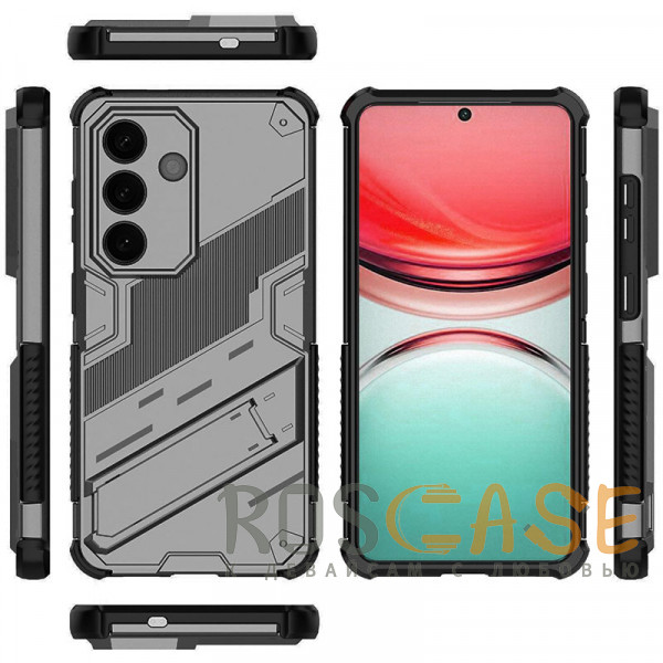 Изображение Серый Megatron | Противоударный чехол-подставка для Samsung Galaxy S26 с защитой камеры