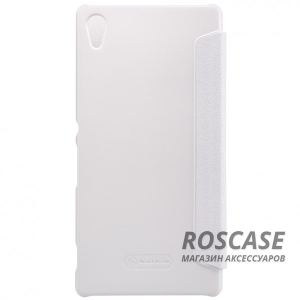 Изображение Белый Кожаный чехол (книжка) Nillkin Sparkle Series для Sony Xperia Z3+/Xperia Z3+ Dual