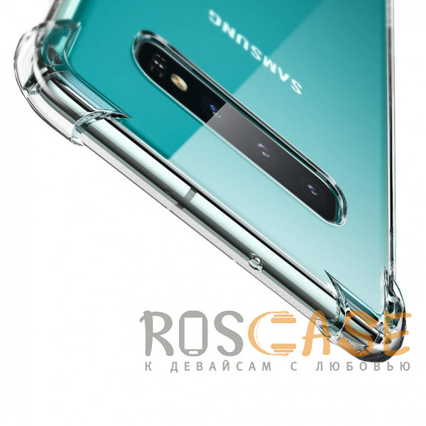 Фото Прозрачный King Kong | Противоударный прозрачный чехол для Samsung Galaxy S10 с защитой углов