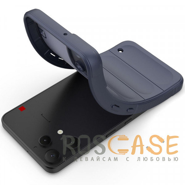 Фотография Темно-синий Flex Silicone | Противоударaный чехол для Nothing Phone 3a Lite с защитой камеры и микрофиброй