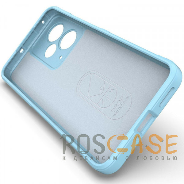 Изображение Голубой Flex Silicone | Противоударный чехол для Realme 14T 5G с защитой камеры и микрофиброй