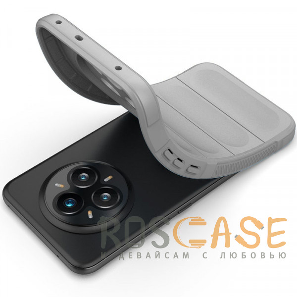 Фотография Серый Flex Silicone | Противоударный чехол для Realme 14 Pro 5G с защитой камеры и микрофиброй
