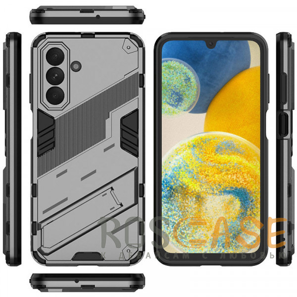 Изображение Серый Megatron | Противоударный чехол-подставка для Samsung Galaxy A26 5G с защитой камеры