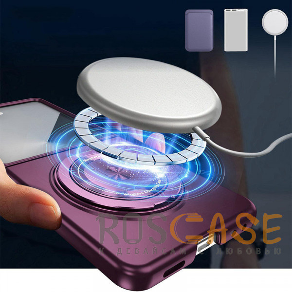 Фотография Бордовый Matte Shield Ring | Тонкий пластиковый чехол с кольцом Magsafe для Samsung Galaxy Z Flip 8