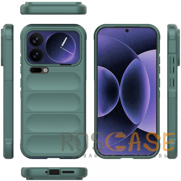 Фото Зеленый Flex Silicone | Противоударный чехол для Xiaomi Mi 17 Pro Max с защитой камеры и микрофиброй