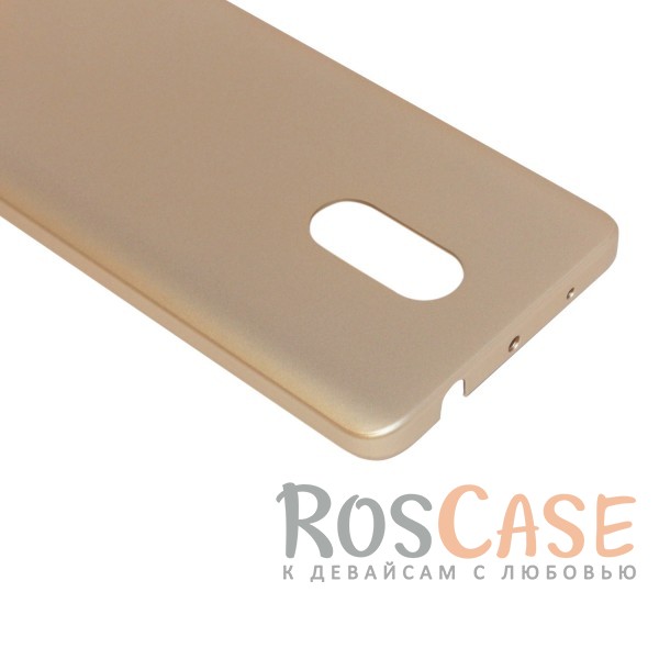 Фото Золотой Joyroom | Матовый soft-touch чехол для Xiaomi Redmi Note 4 (MTK) с защитой торцов