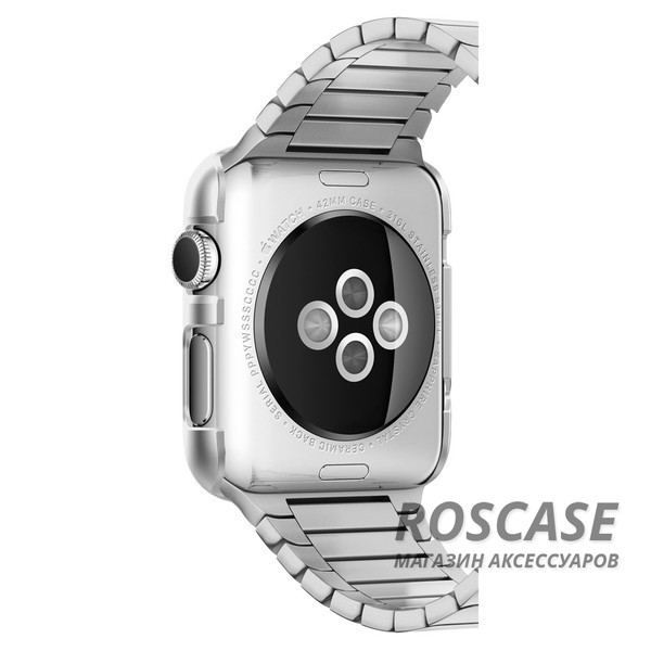 Фотография Серебряный / Satin Silver / SGP11489 Пластиковый чехол SGP Thin Fit Series для Apple watch 38mm