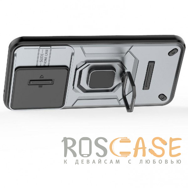 Фотография Серый Transformer Ring Holder | Противоударный чехол с кольцом и шторкой камеры для Xiaomi Mi 15T