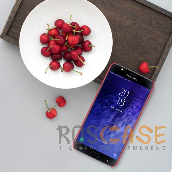 Изображение Красный Nillkin Super Frosted Shield | Матовый чехол для Samsung Galaxy J7 Duo (+ пленка)