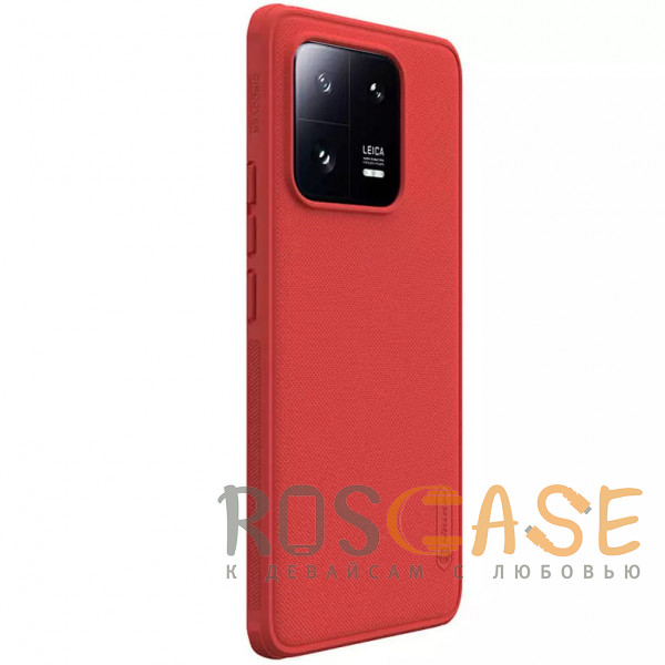 Фотография Красный Nillkin Super Frosted Shield Pro | Матовый чехол из пластика и ТПУ для Xiaomi Mi 13 Pro