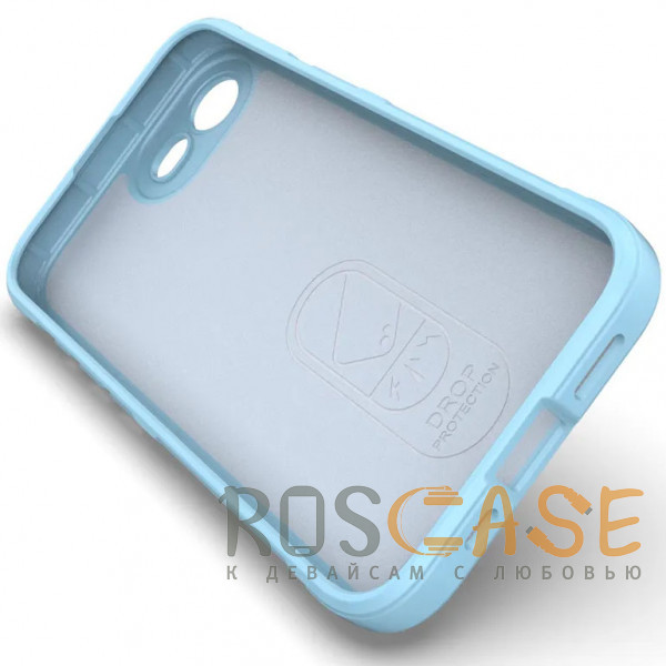Изображение Голубой Flex Silicone | Противоударный чехол для iPhone 16e с защитой камеры и микрофиброй