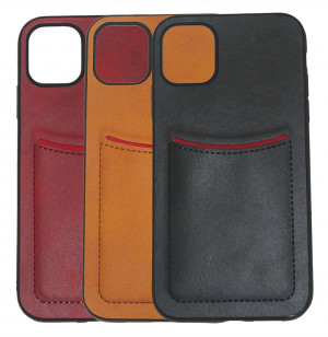 ILEVEL | Чехол с кожаным покрытием и карманом  для iPhone 11 Pro