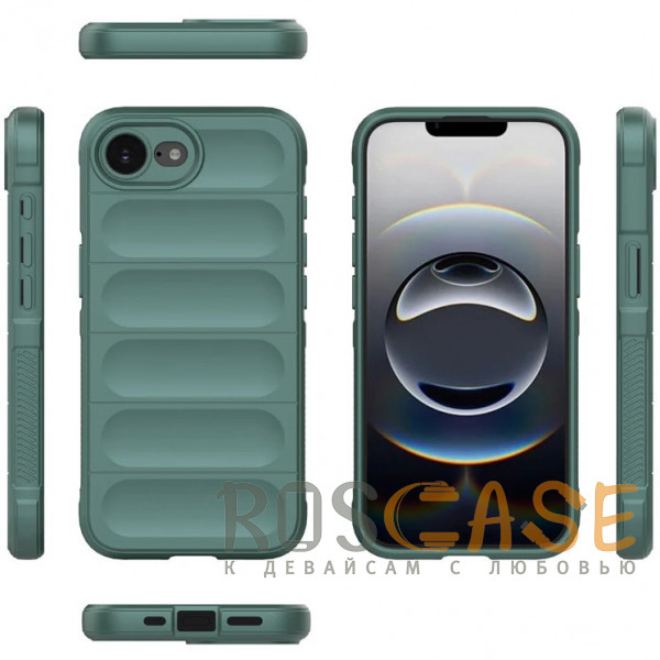 Фото Зеленый Flex Silicone | Противоударный чехол для iPhone 16e с защитой камеры и микрофиброй