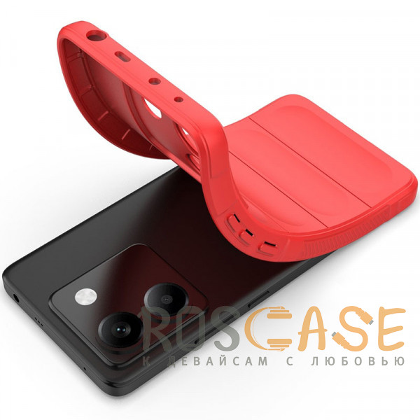 Фотография Красный Flex Silicone | Противоударный чехол для Xiaomi Poco M7 Pro 5G с защитой камеры и микрофиброй