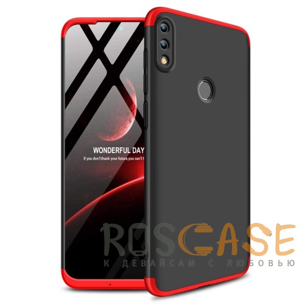 Фото Черный / Красный GKK LikGus 360° | Двухсторонний чехол для Huawei Honor 10 Lite  / P Smart (2019) с защитными вставками