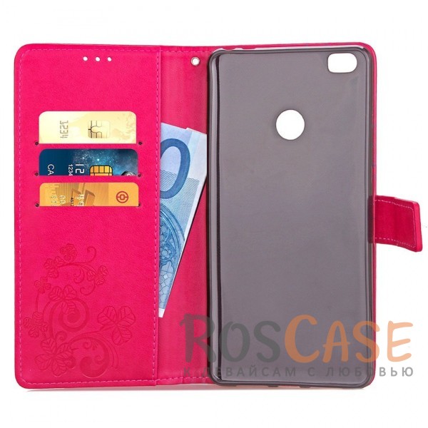 Фотография Розовый Чехол-книжка с узорами на магнитной застёжке для Xiaomi Mi Max 2