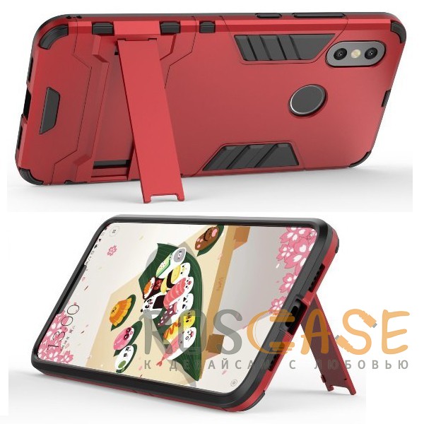 Фото Красный / Dante Red Transformer | Противоударный чехол для Xiaomi Mi 8 SE с мощной защитой корпуса