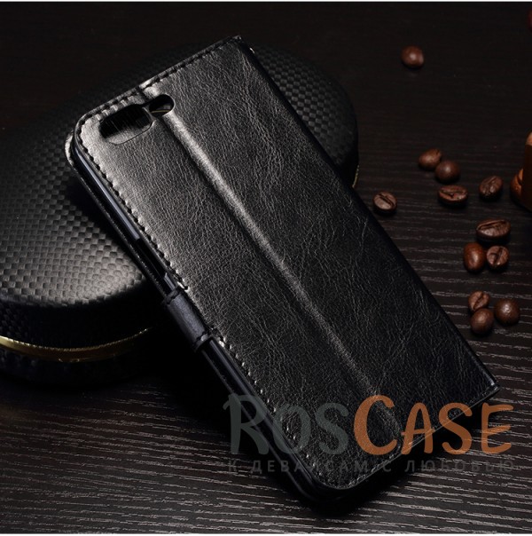 Фотография Черный Wallet | Кожаный чехол-кошелек с внутренними карманами для OnePlus 5
