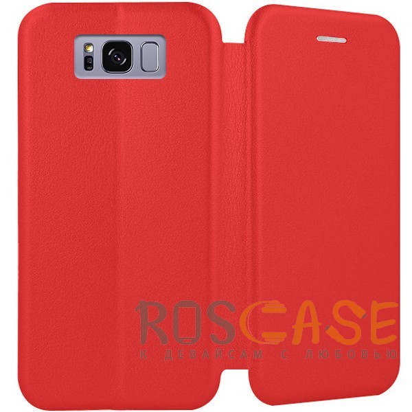 Изображение Красный Open Color | Чехол-книжка для Samsung G955 Galaxy S8 Plus с функцией подставки и магнитом