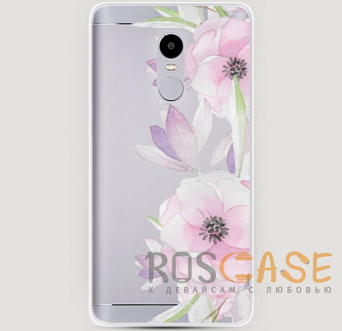 Фото RosCase | Силиконовый чехол Нежные анемоны на Xiaomi Redmi Note 4X / Note 4 (Snapdragon)