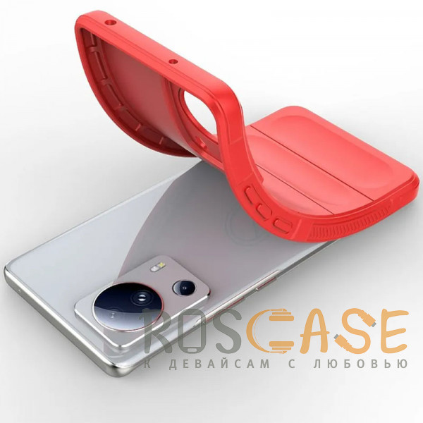 Фотография Красный Flex Silicone | Противоударный чехол для Xiaomi Mi 13 Lite / Civi 2 с защитой камеры и микрофиброй