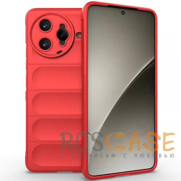 Фото Красный Flex Silicone | Противоударный чехол для Xiaomi Poco F7 Ultra / Redmi K80 Pro с защитой камеры и микрофиброй